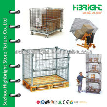 steel pallet mesh storage container